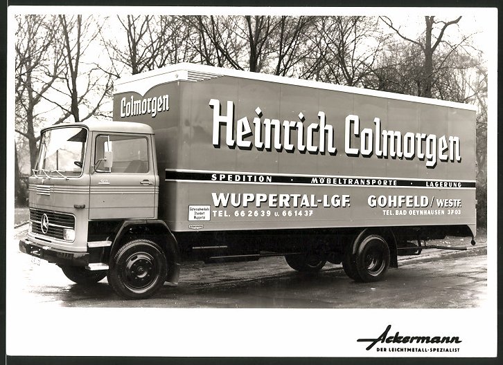  Fotografie-LKW-Mercedes-Benz-911-Lastwag
 en-mit-Ackermann-Koffer-Firma-Heinrich-C
olmorgen-in-Wuppertal-Werkfoto.jpg